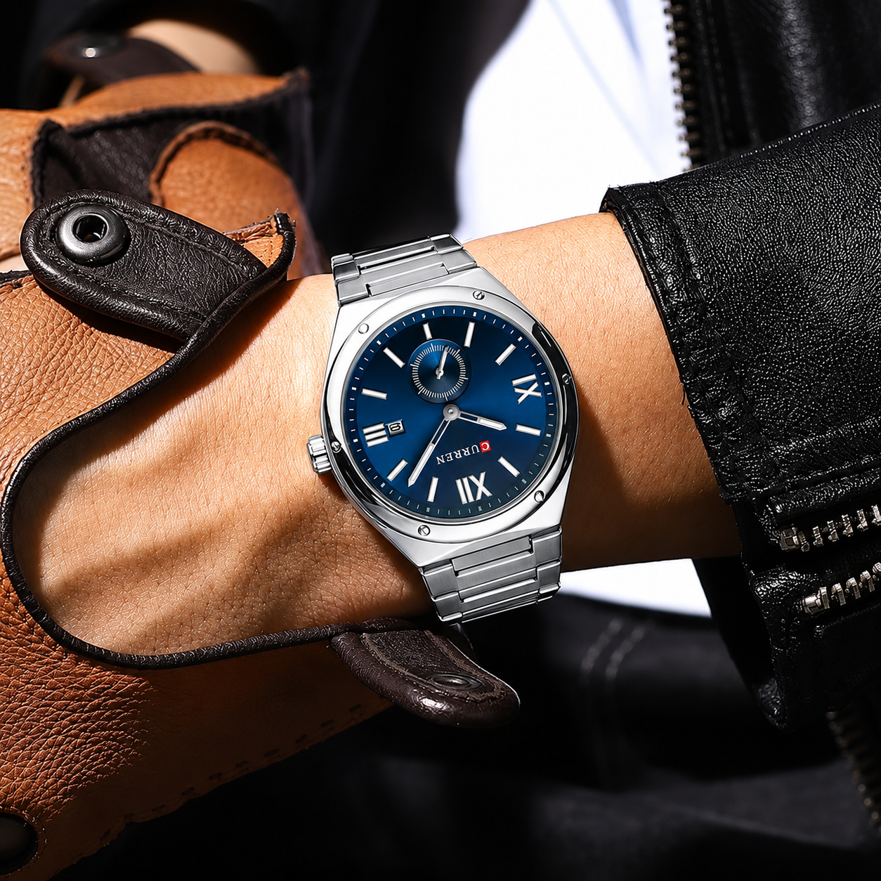 Curren Santiago® orologio uomo acciaio