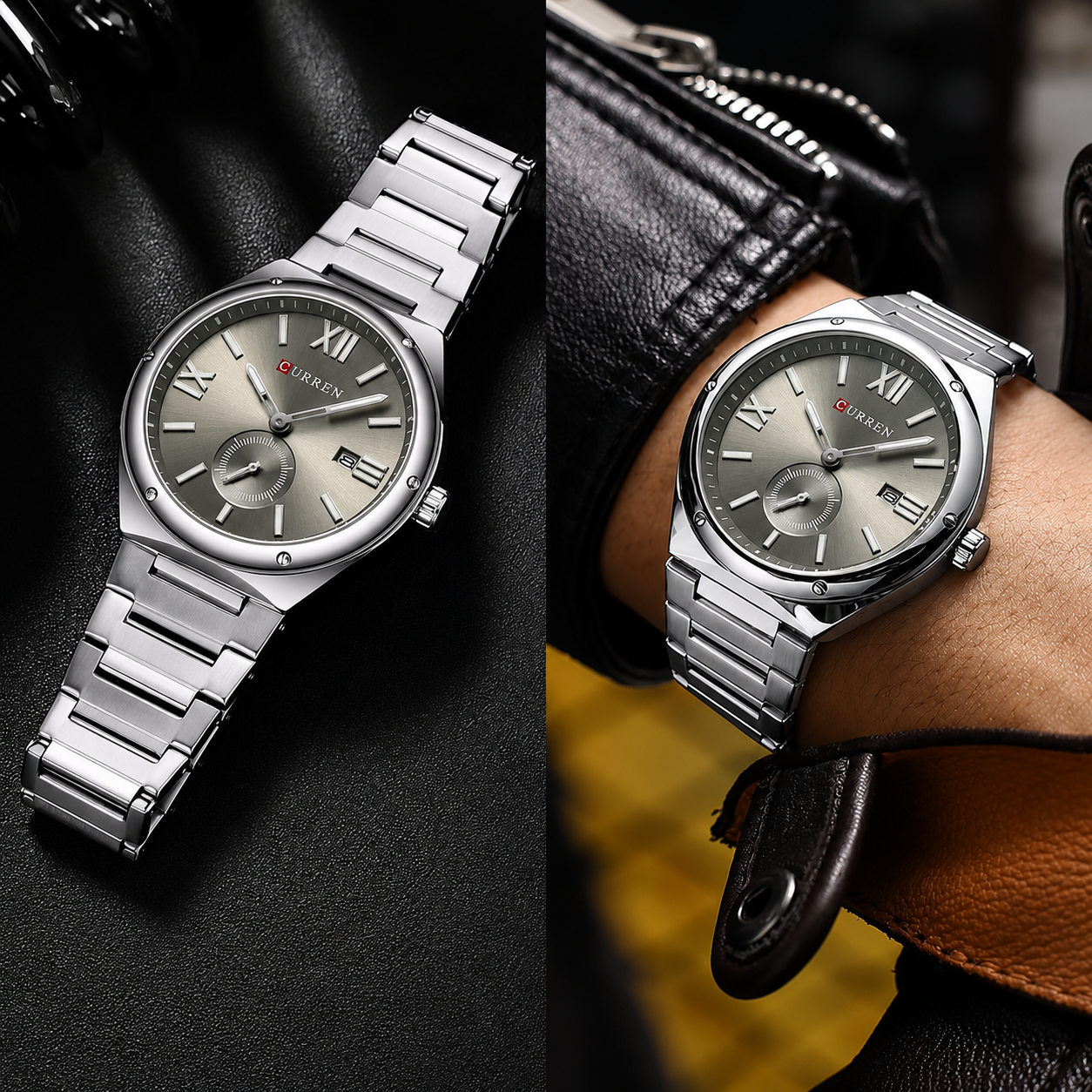Curren Santiago® orologio uomo acciaio