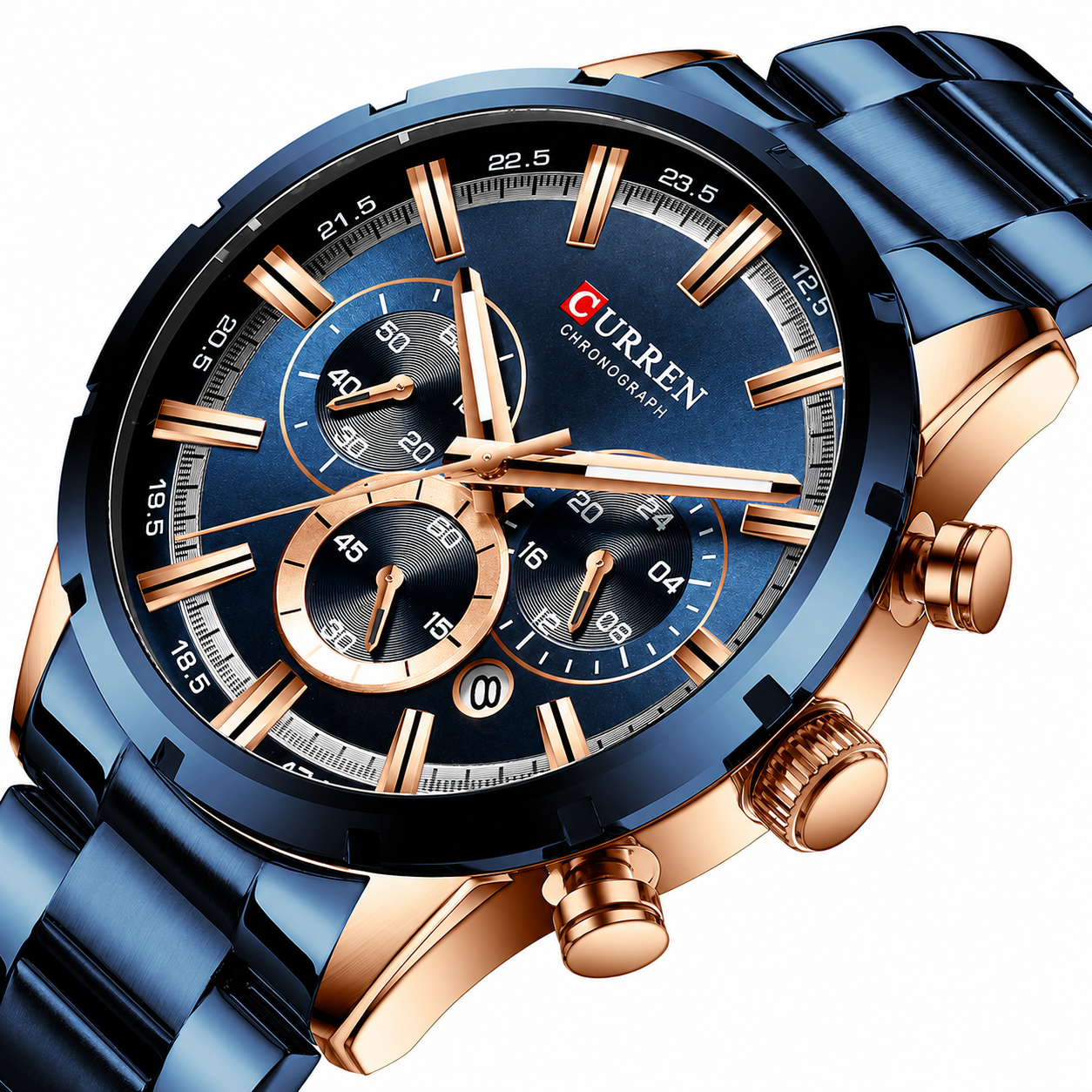 Curren Nizza® orologio uomo acciaio