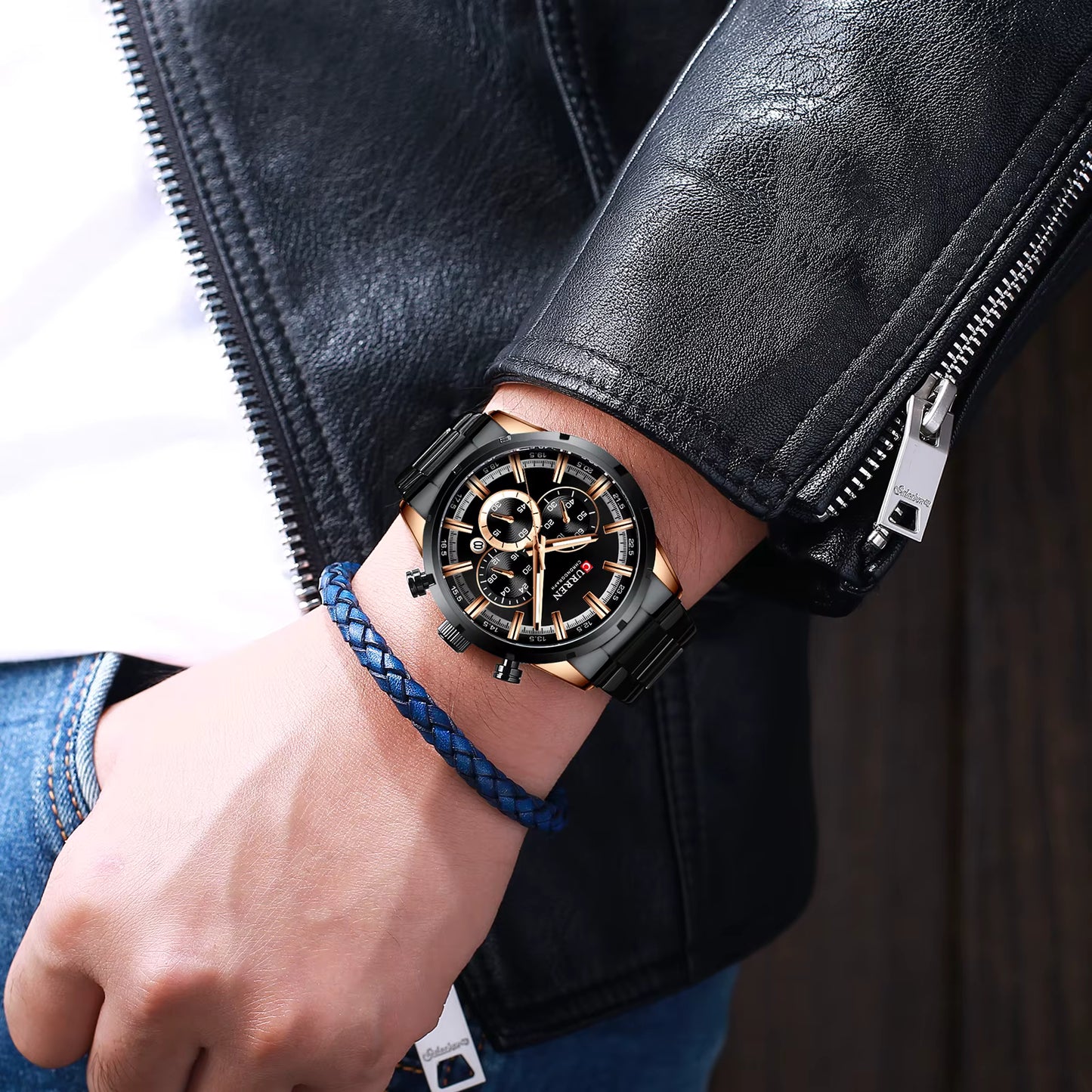 Curren Nizza® orologio uomo acciaio