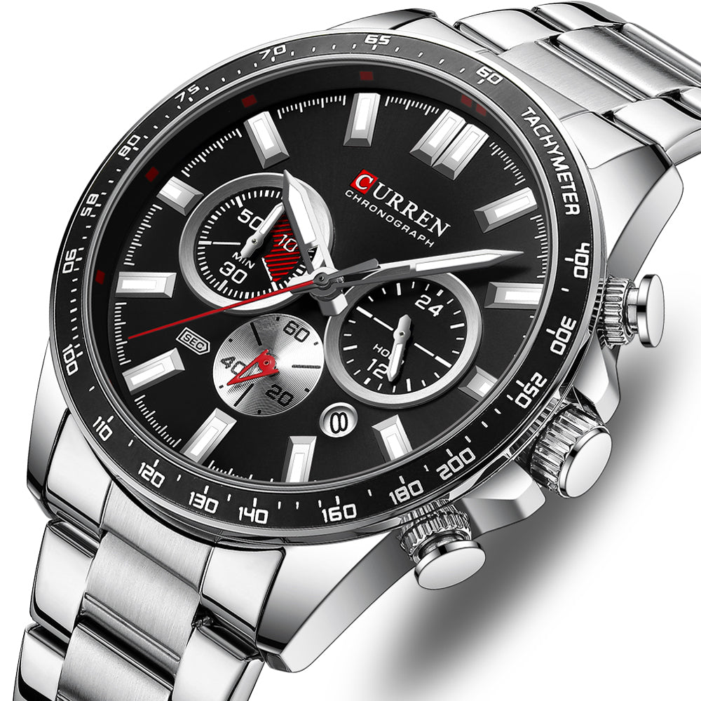 CURREN Orologi da polso sportivi casual Cronografo con cinturino in acciaio inossidabile Orologi da uomo Orologio al quarzo originale di lusso maschile 1511 CURREN Orologi da polso sportivi casual Cronografo con cinturino in acciaio inossidabile Orologi da uomo Orologio al quarzo originale di lusso maschile 1511
