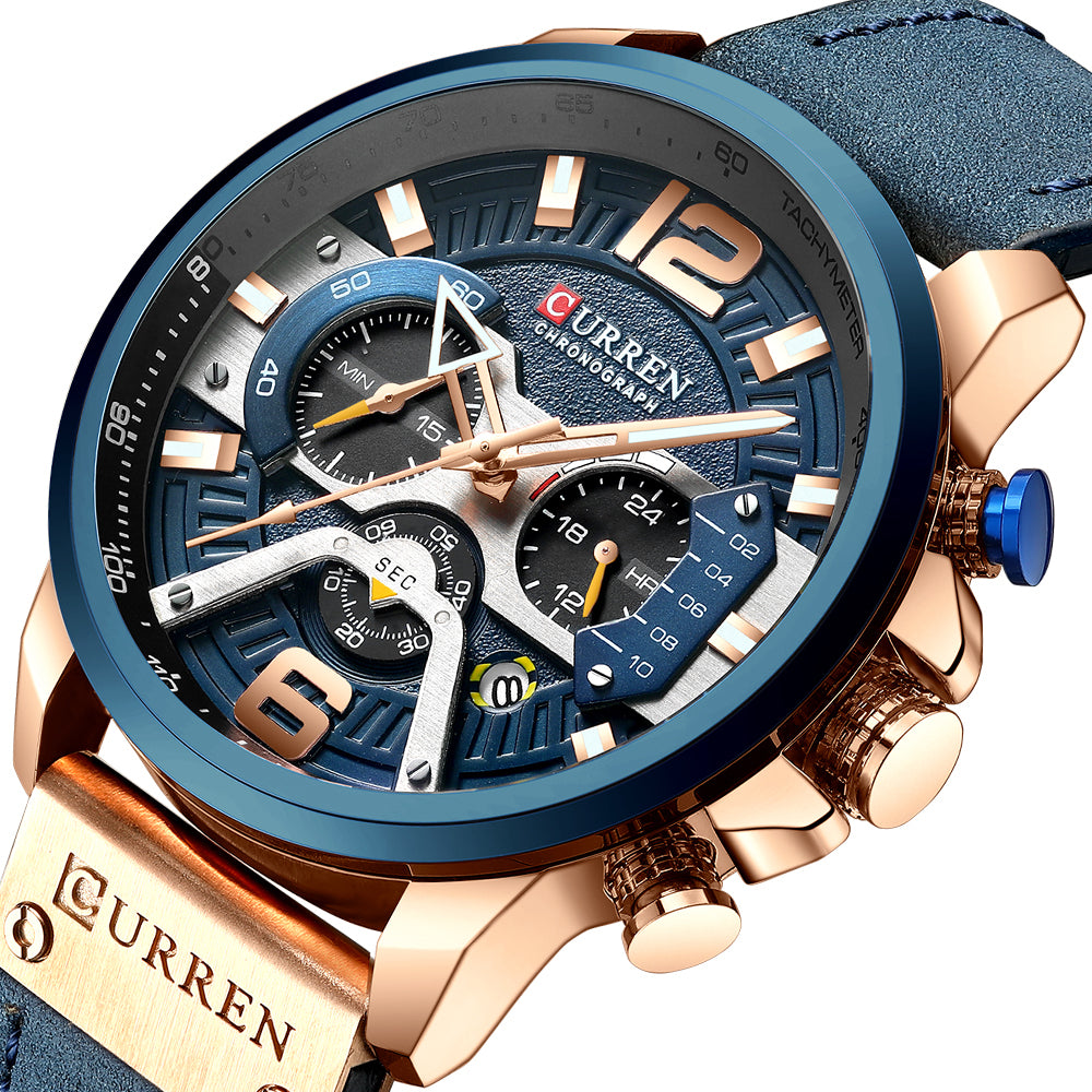 Curren Galacticos® orologio uomo pelle