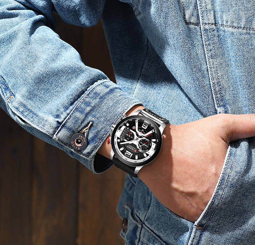 Curren Galacticos® orologio uomo pelle